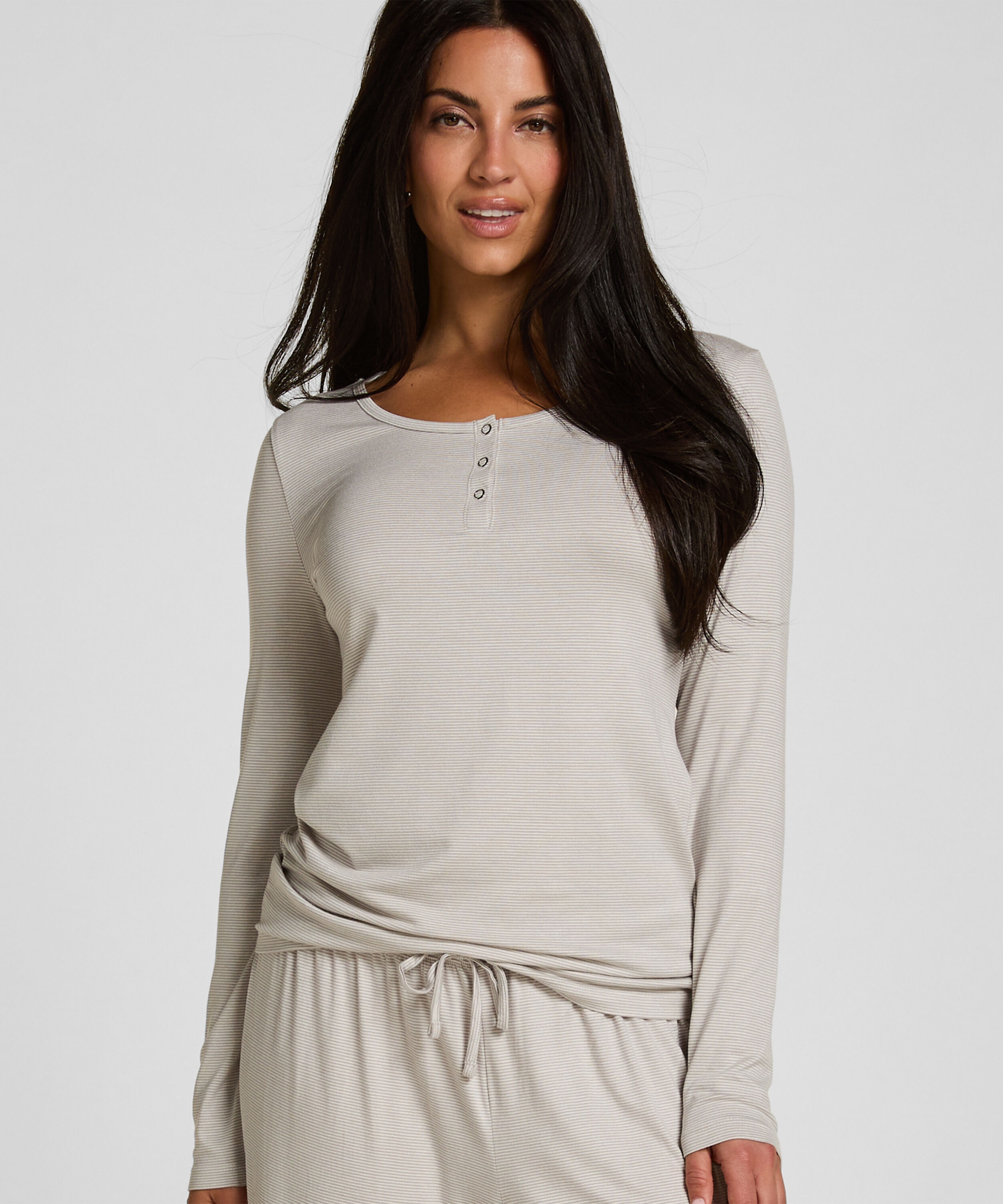 Haut de Pyjama Thin Stripe, Gris