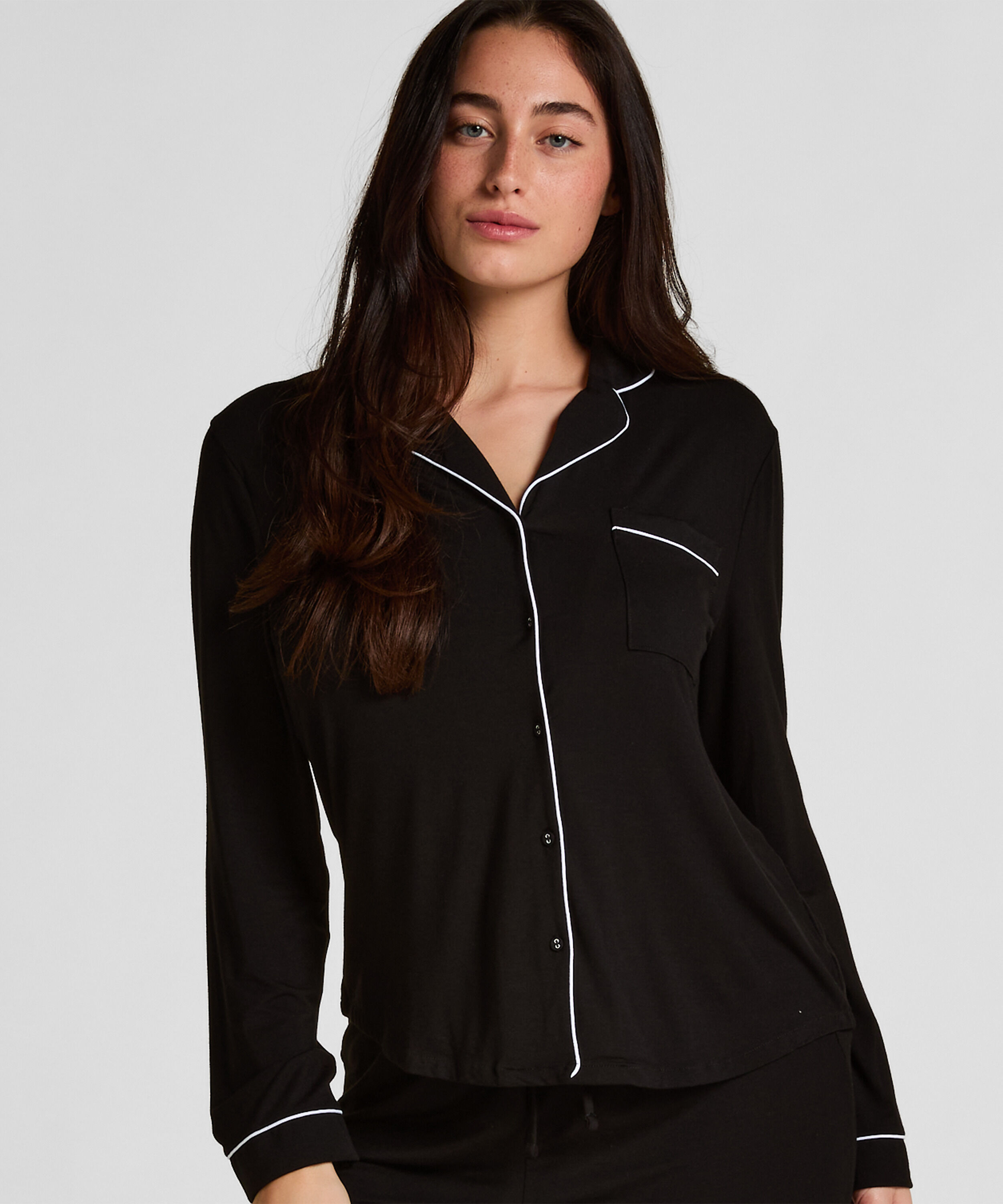 Veste à manches longues en jersey Essential, Noir Veste à manches longues en jersey Essential, Noir