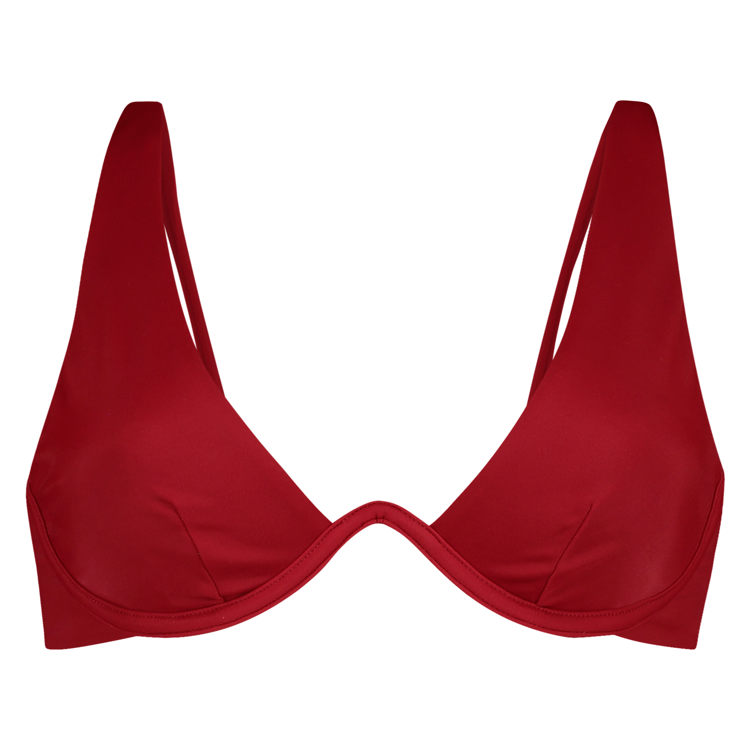 Haut de bikini à armatures non-préformé Pagoda, Rouge, main