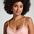 Camisole velours Dentelle, Rose