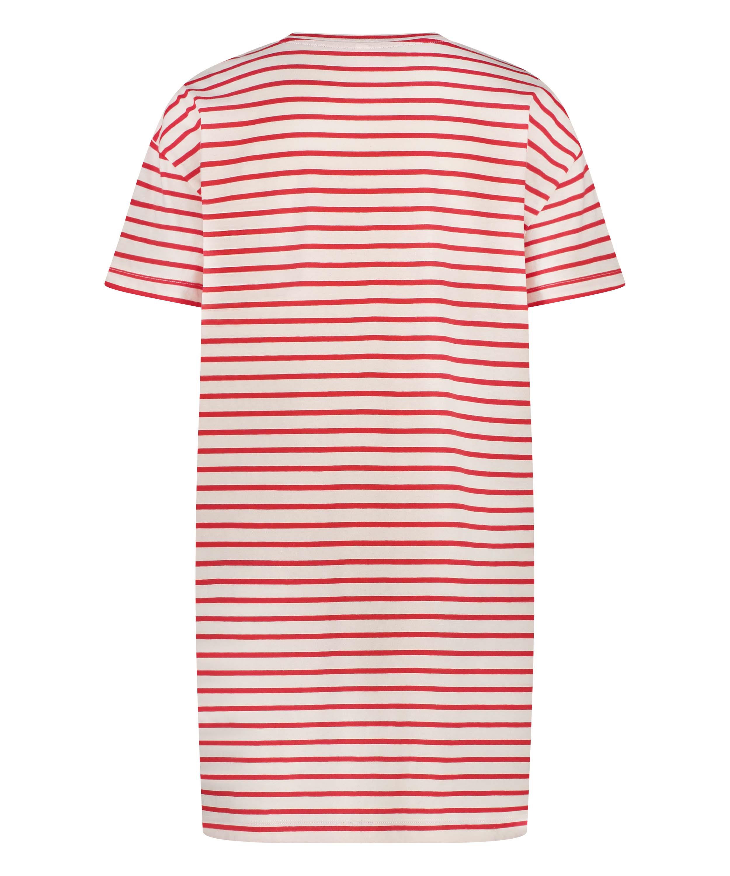 Chemise de nuit col rond, Rouge, main