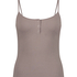 Top sans manches Rib, Marron