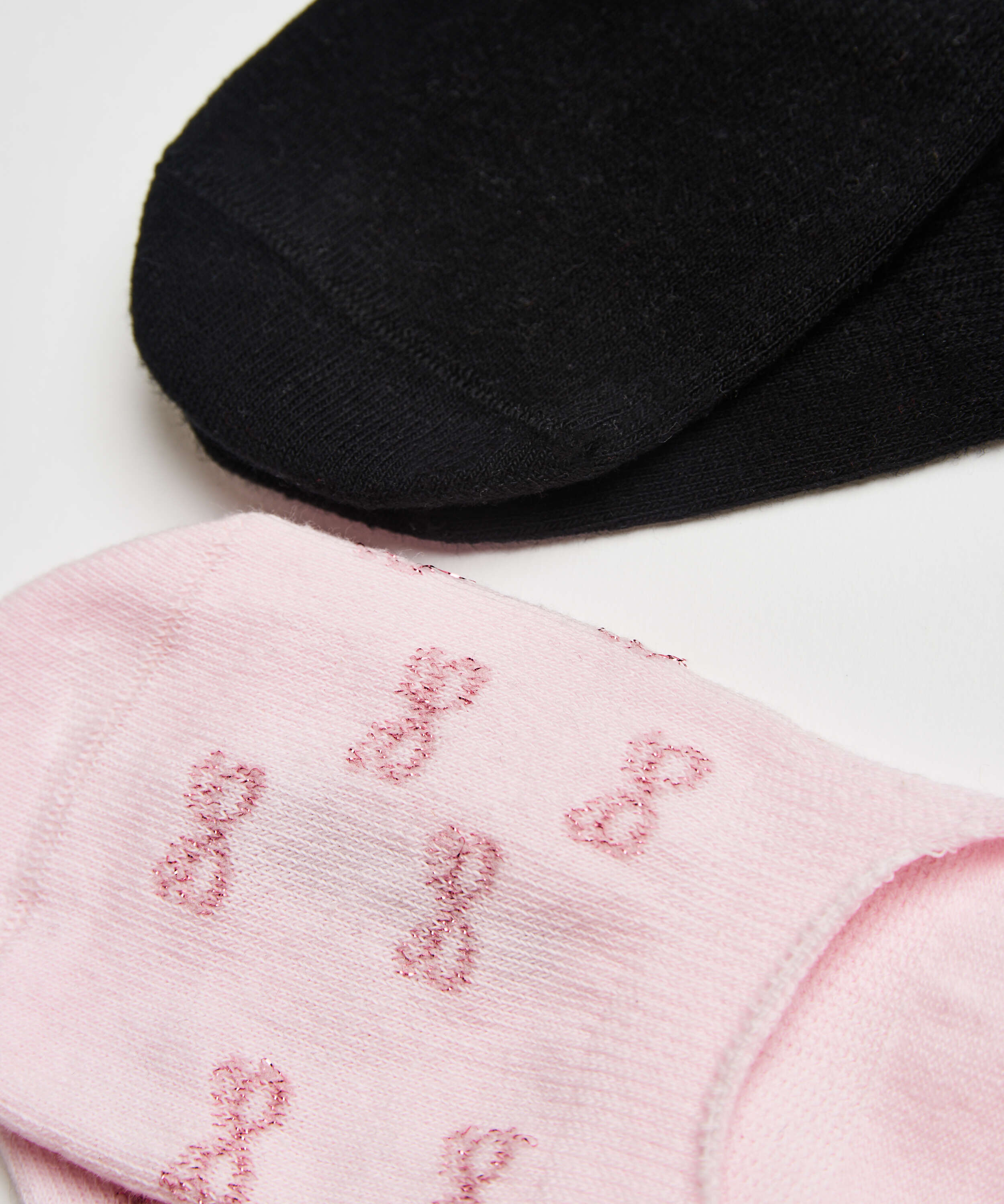 Lot de 2 paires de footies, Rose, main