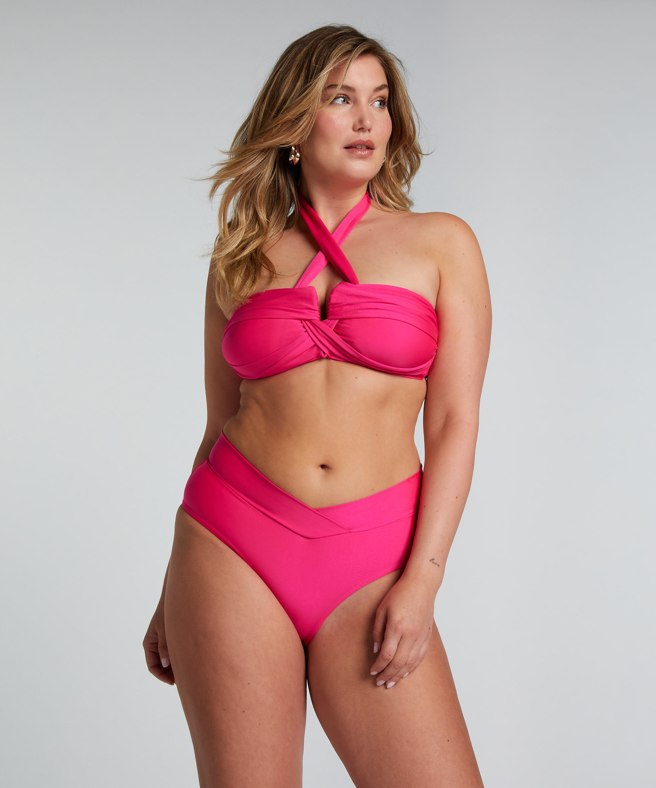 Haut de bikini court Naples, Rose, main