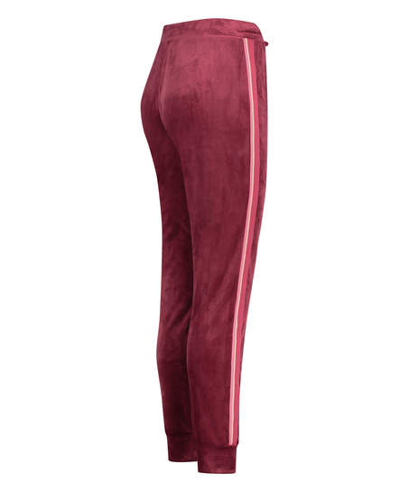 Pantalon de jogging Velours Stripe, Rouge
