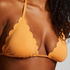 Haut de bikini triangle Scallop Lurex, Orange