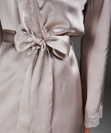 Kimono en dentelle de soie, Rose