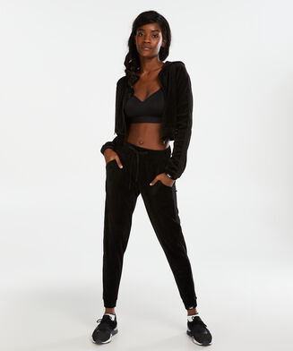 Pantalon de sport Velours HKMX, Noir