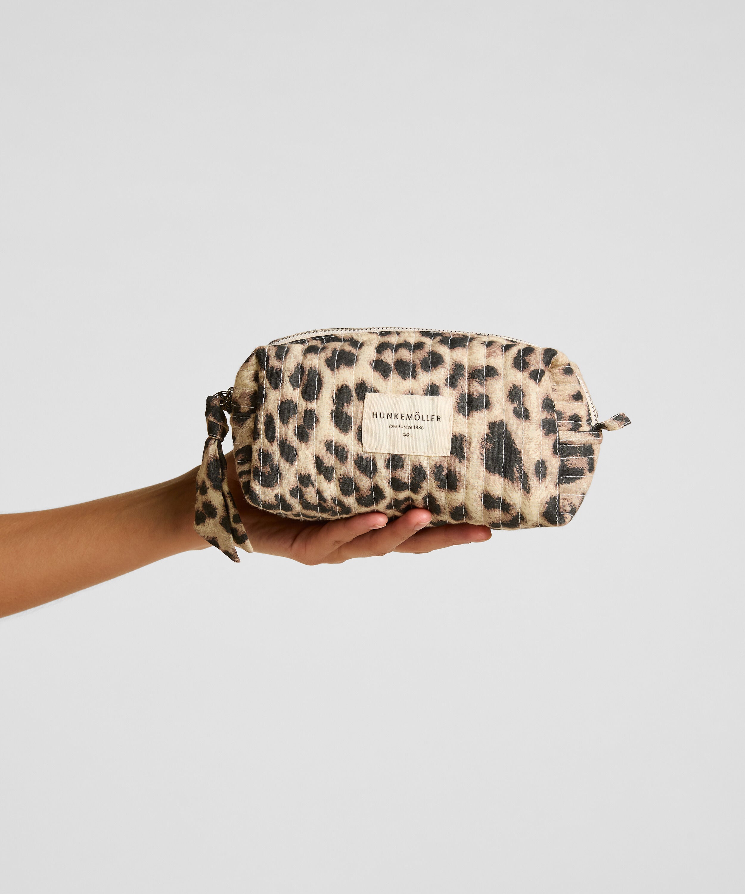 Trousse de Maquillage Petite Léopard, Beige