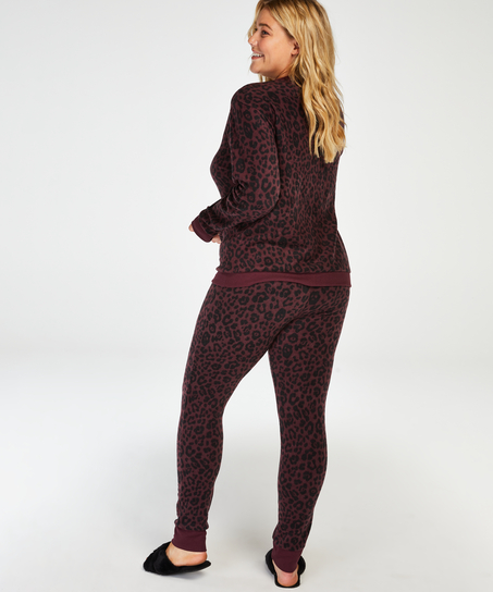 leggings en micro-polaire, Rouge