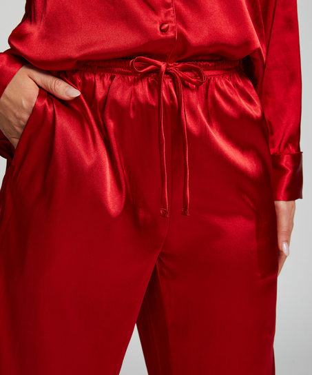 Pantalon Satin, Rouge