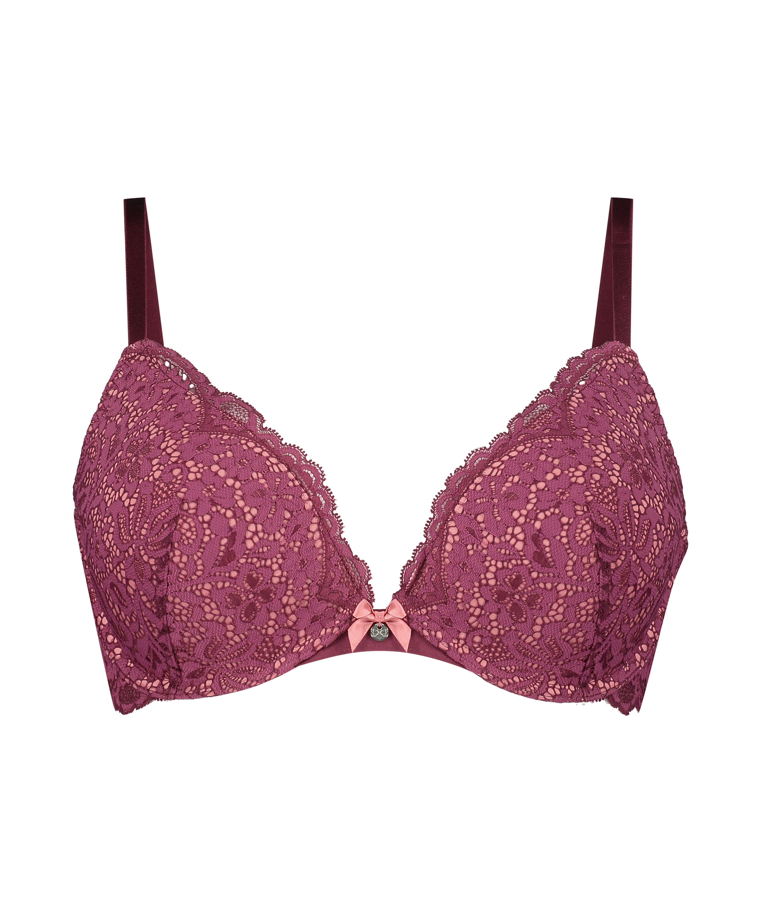 Soutien-gorge push-up à armatures rembourré Rose, Rouge, main