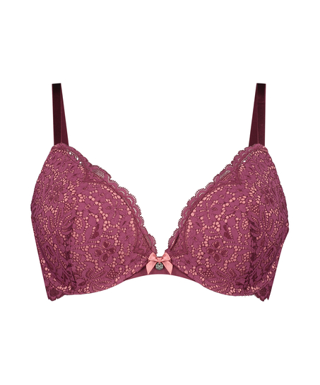 Soutien-gorge push-up à armatures rembourré Rose, Rouge