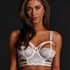 Soutien-gorge à armatures non préformé longline Piper, Blanc