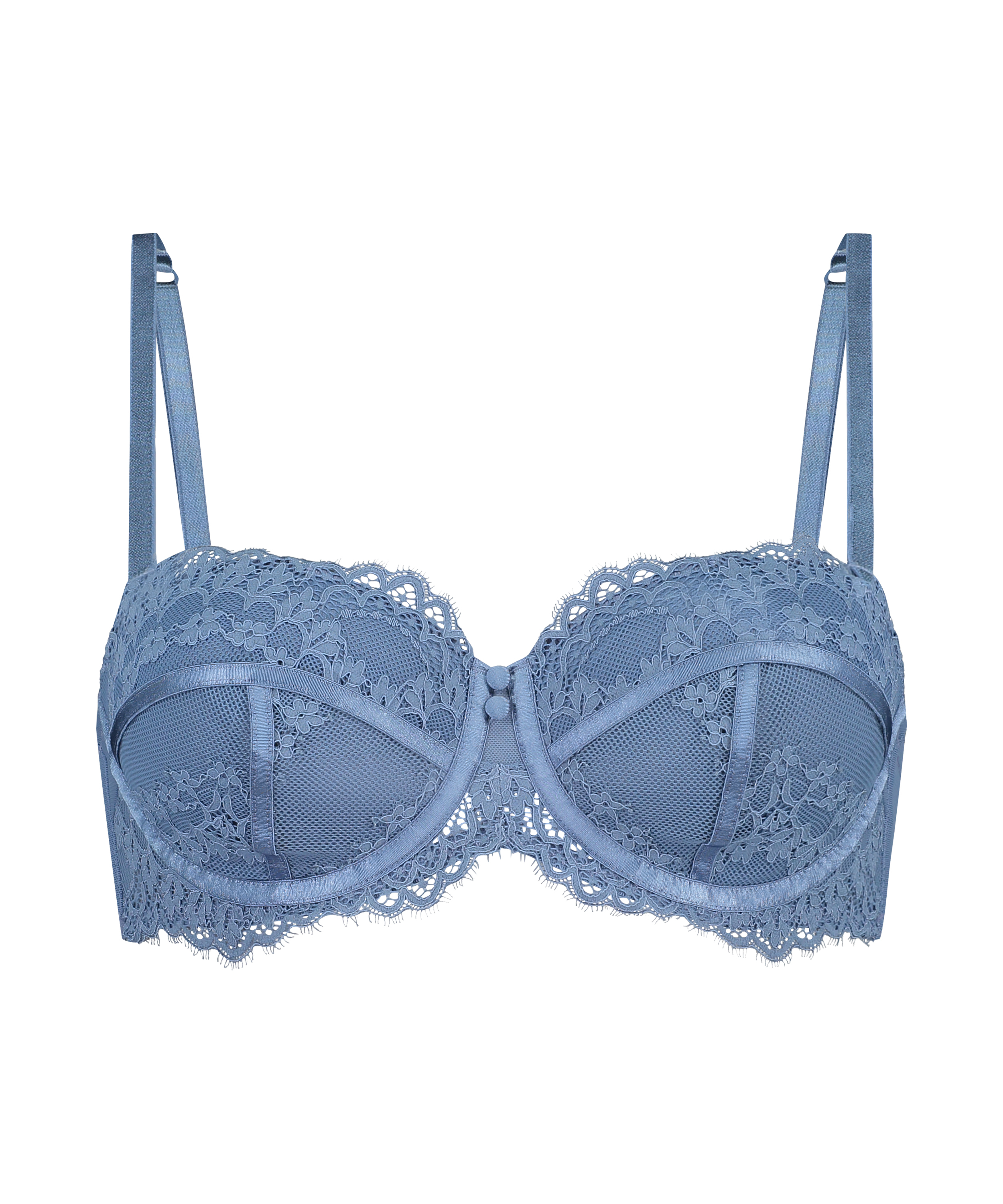 Soutien-gorge à armatures préformé sans bretelles Daisy, Bleu, main