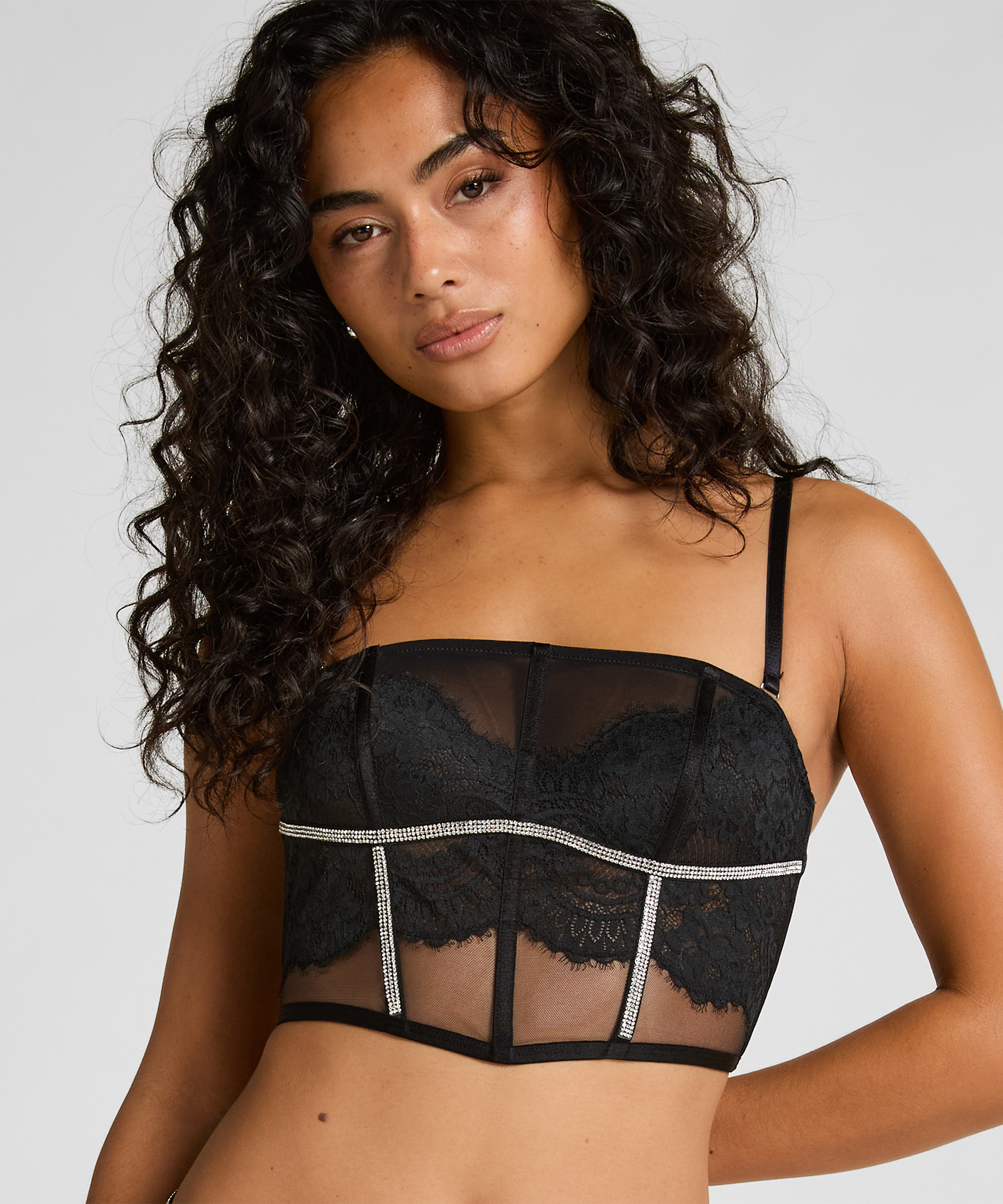 Bustier Odette, Noir, main