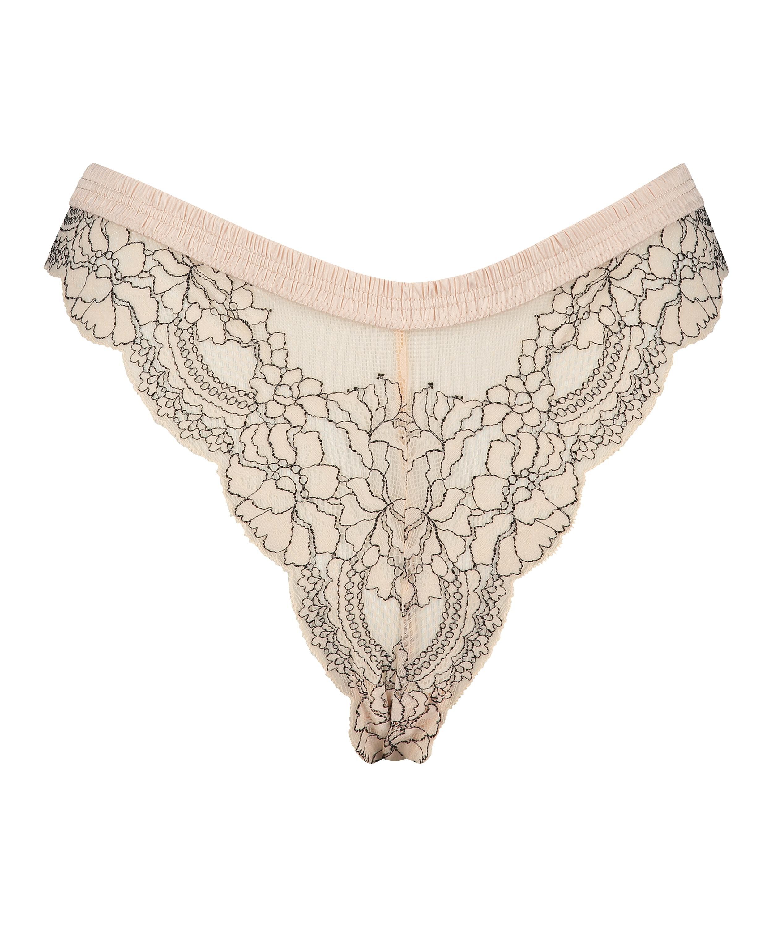 Slip brésilien échancré Yvo, Rose Slip brésilien échancré Yvo, Rose