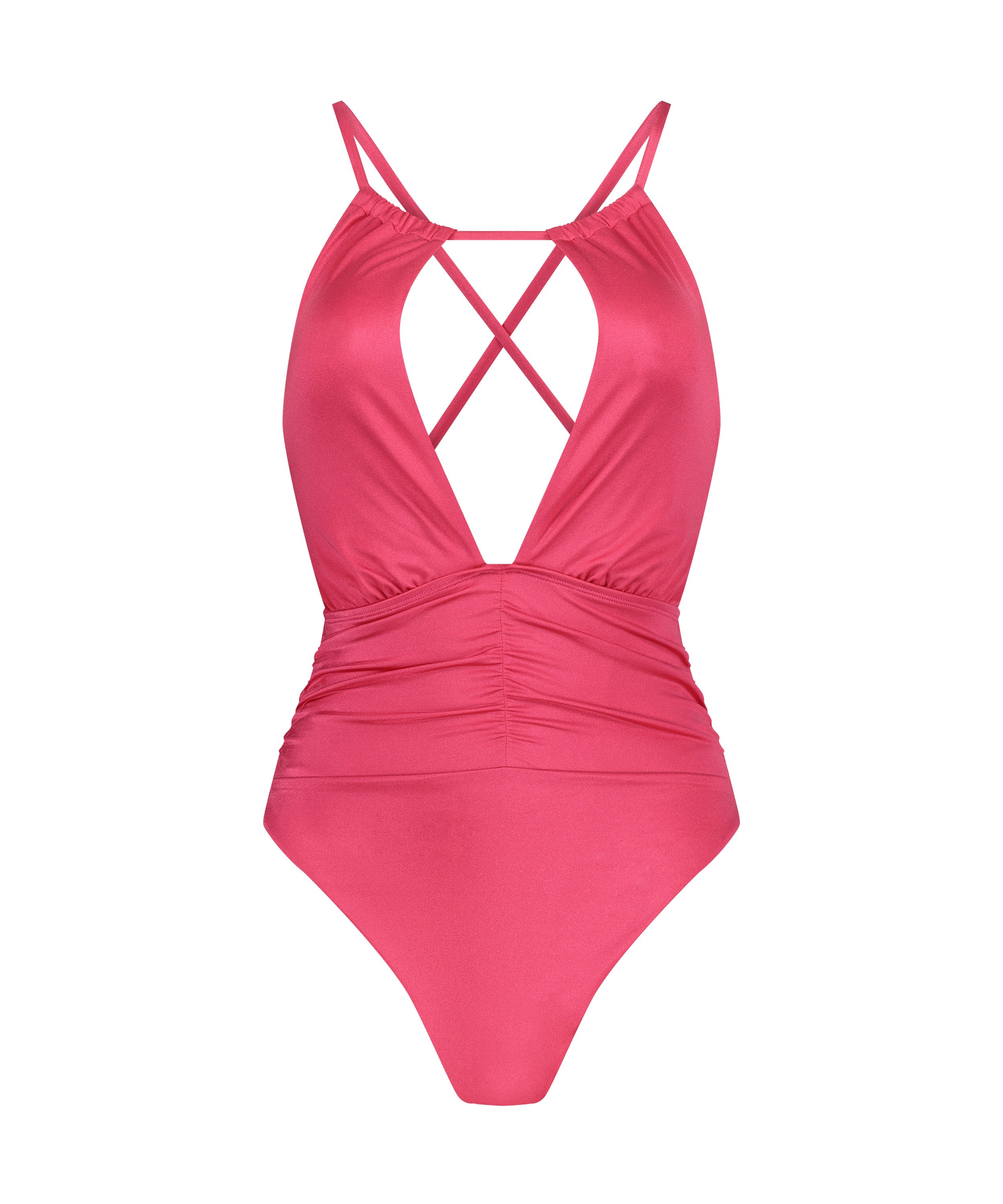 Maillot de bain échancré Grenada, Rose, main