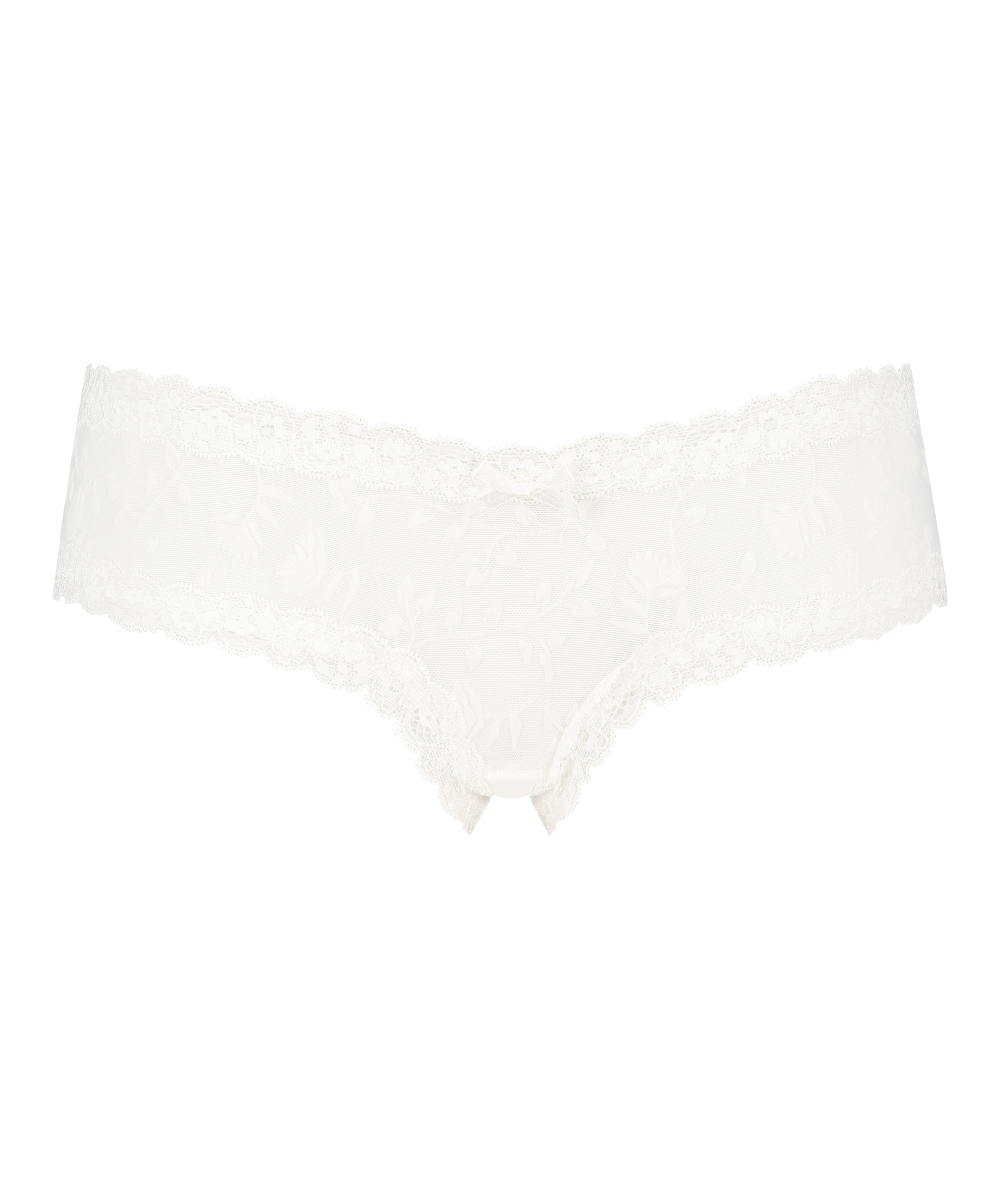 Slip brésilien V-shape mesh, Blanc, main