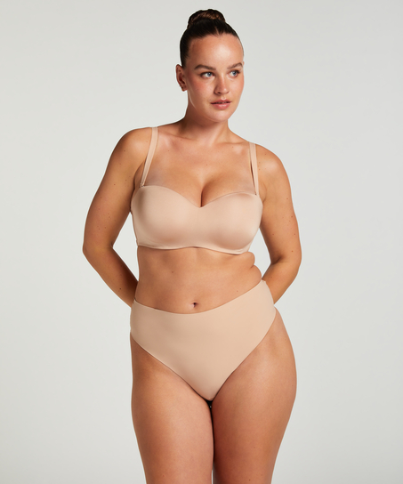Soutien-gorge push-up sans bretelles à armatures préformé Smooth, Beige