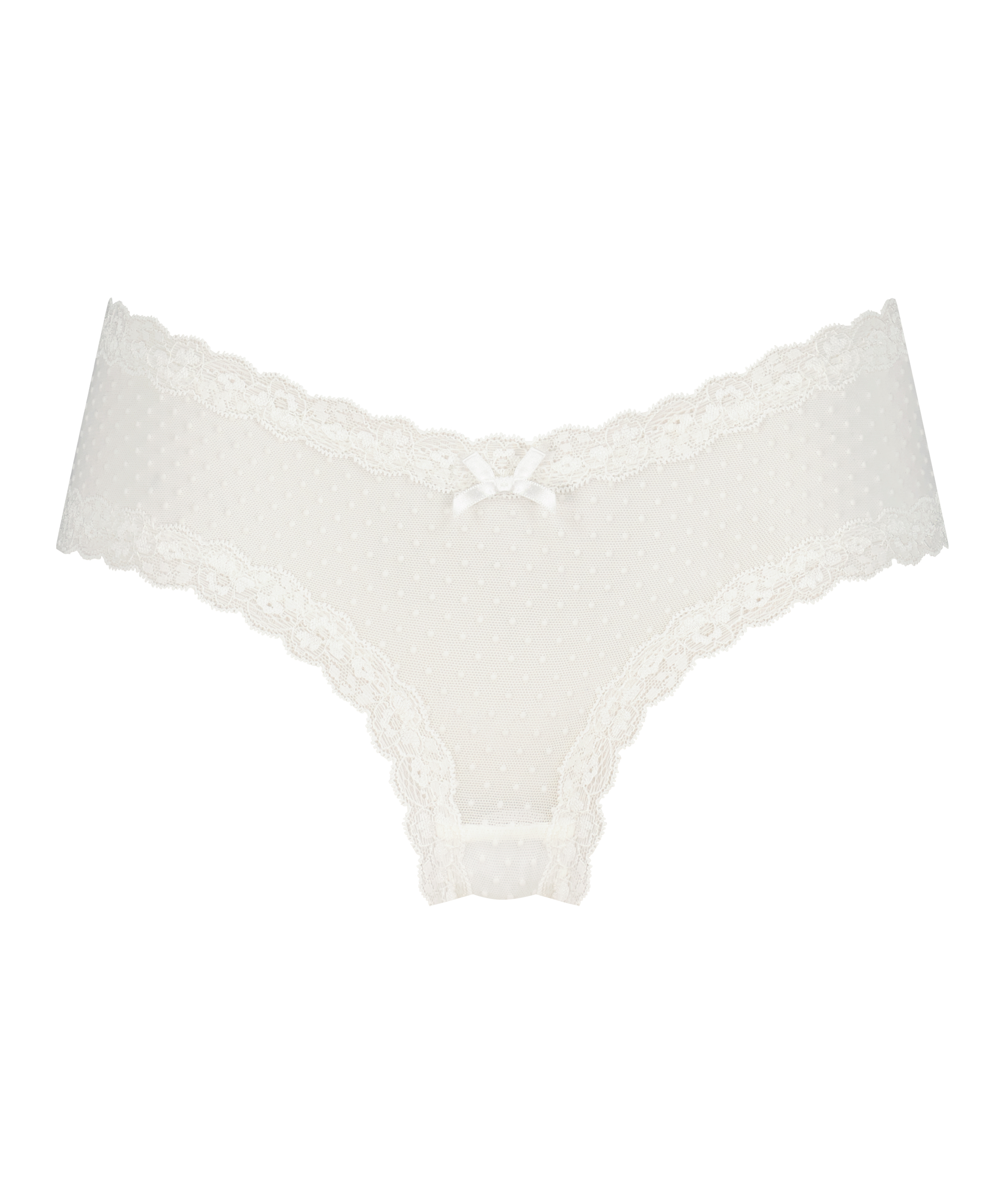 Slip brésilien V-shape mesh, Blanc, main
