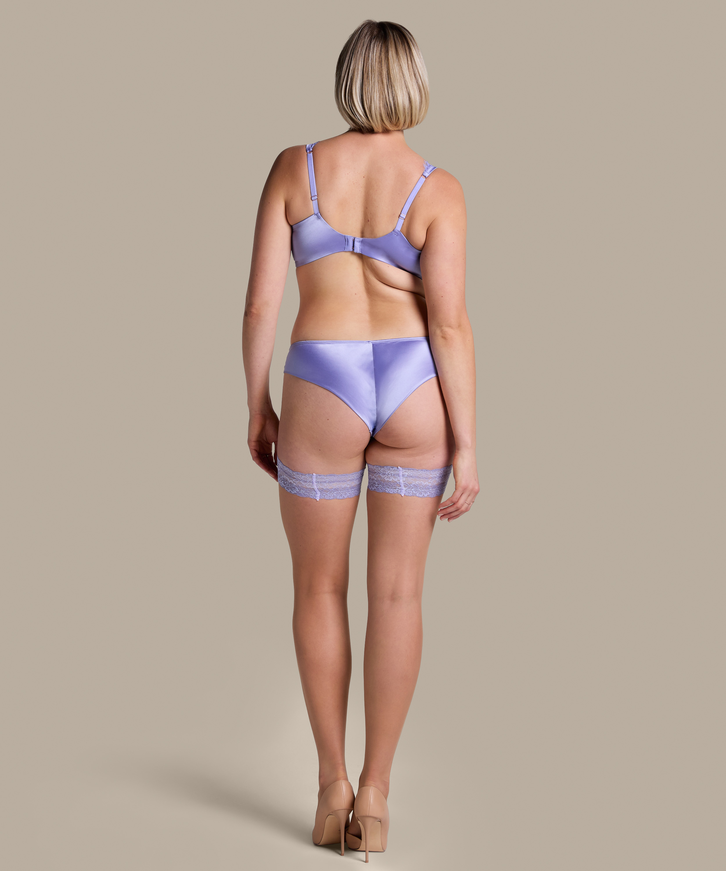 Bas autofixants Charlie, Violet, main