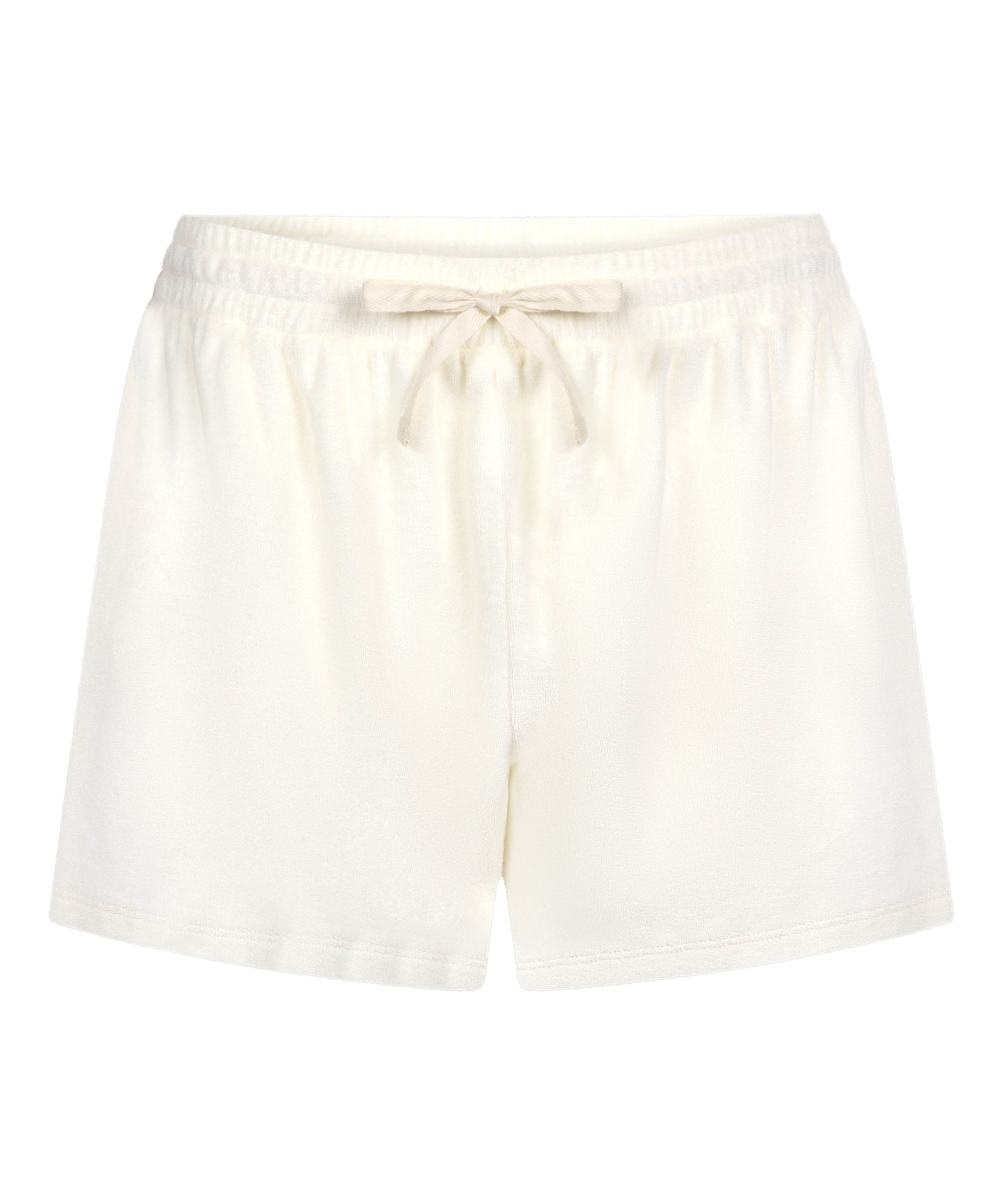 Short en tissu éponge, Blanc, main