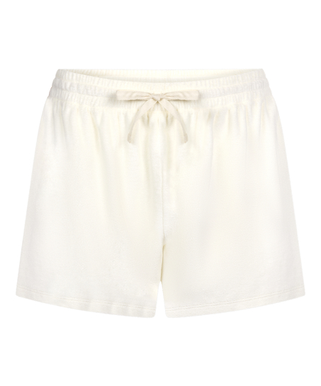 Short en tissu éponge, Blanc