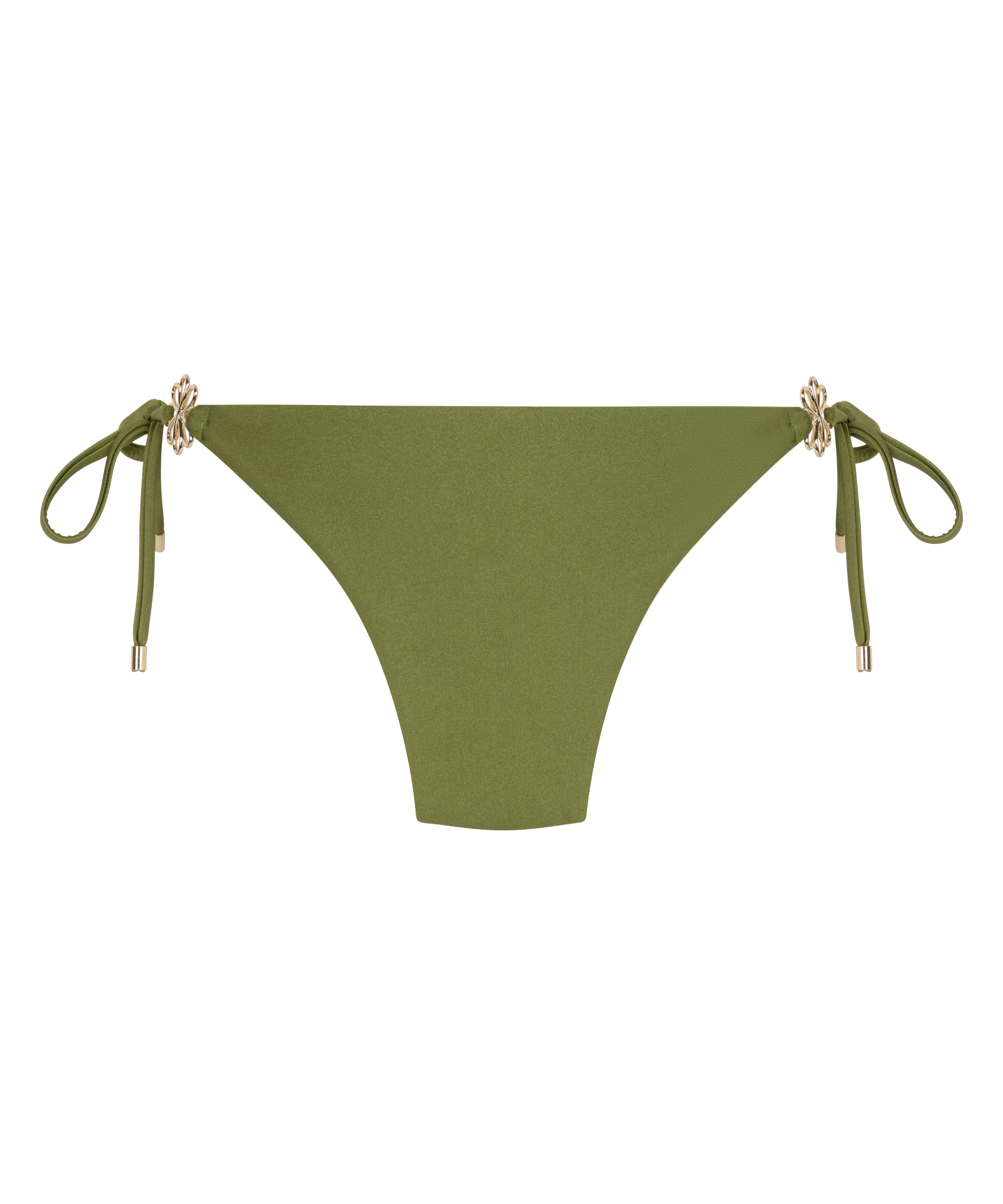 Slip de Bikini Échancrés Yucatan, Vert, main