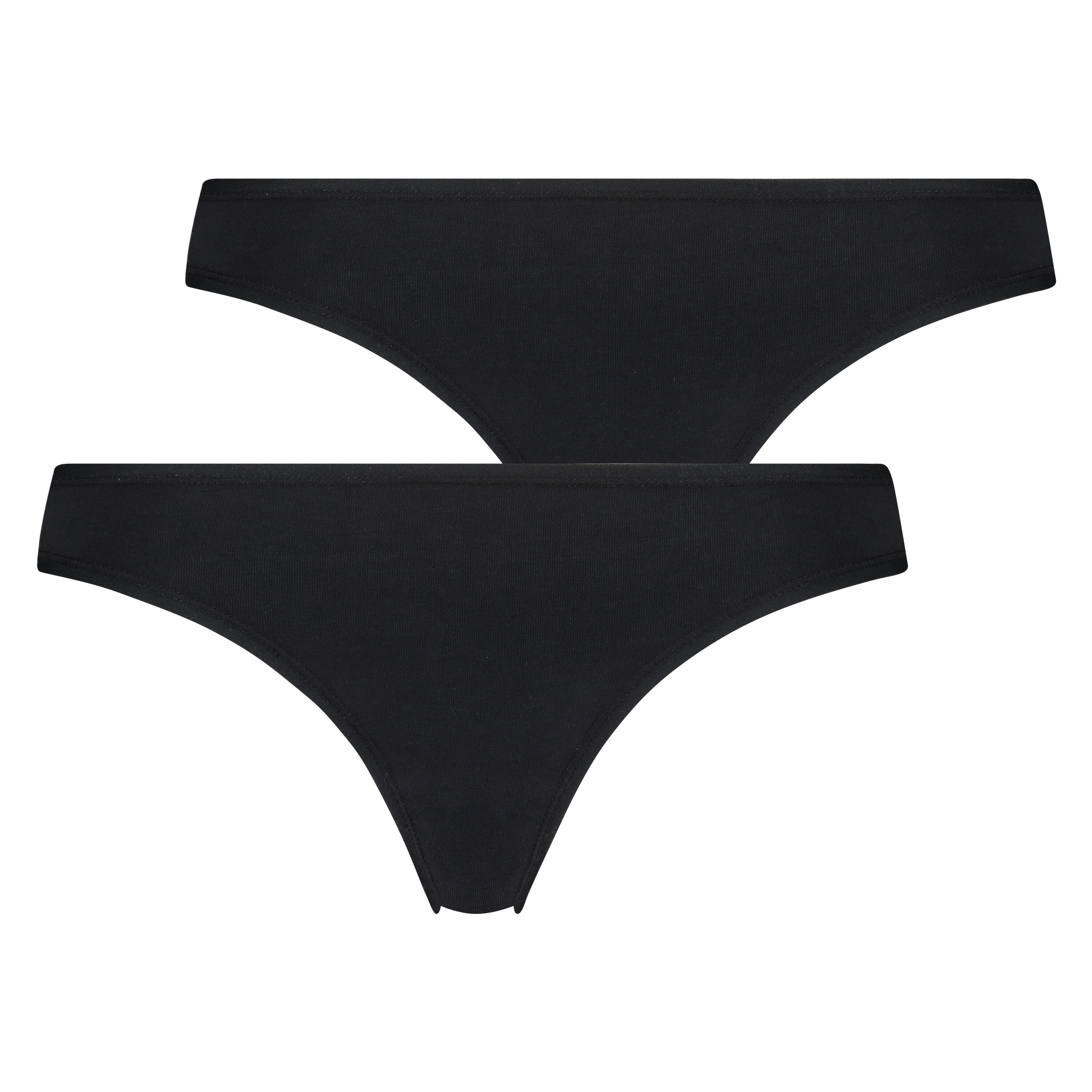 Lot de 2 string Kim Cotton, Noir