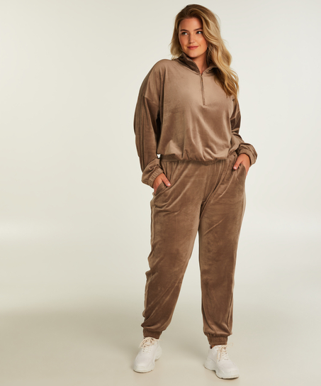 Pantalon de jogging Velours long, marron