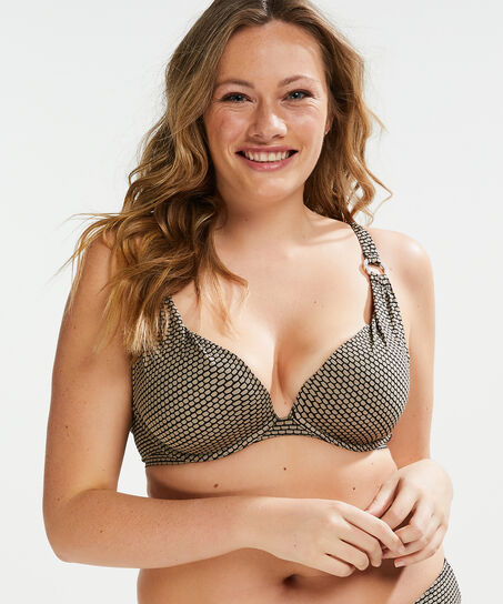 Haut de bikini &agrave; armatures pr&eacute;form&eacute; Fango Taille E +, marron