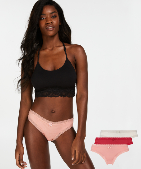 Lot de 3 brésiliens Classics, Rouge