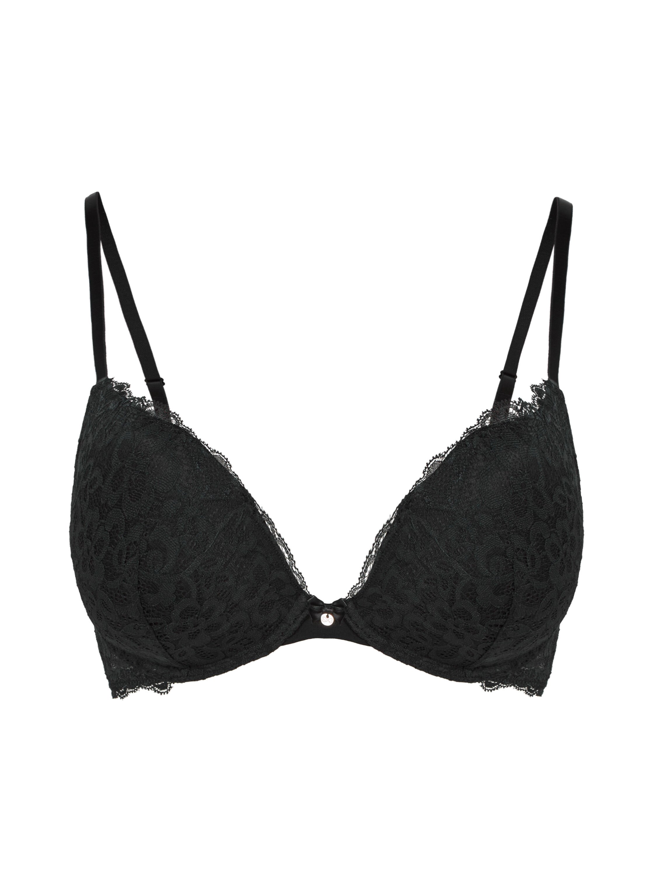 Soutien-gorge &agrave; armatures pr&eacute;form&eacute; push-up Marine, Noir