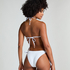 Haut de bikini triangle coquillage, Blanc