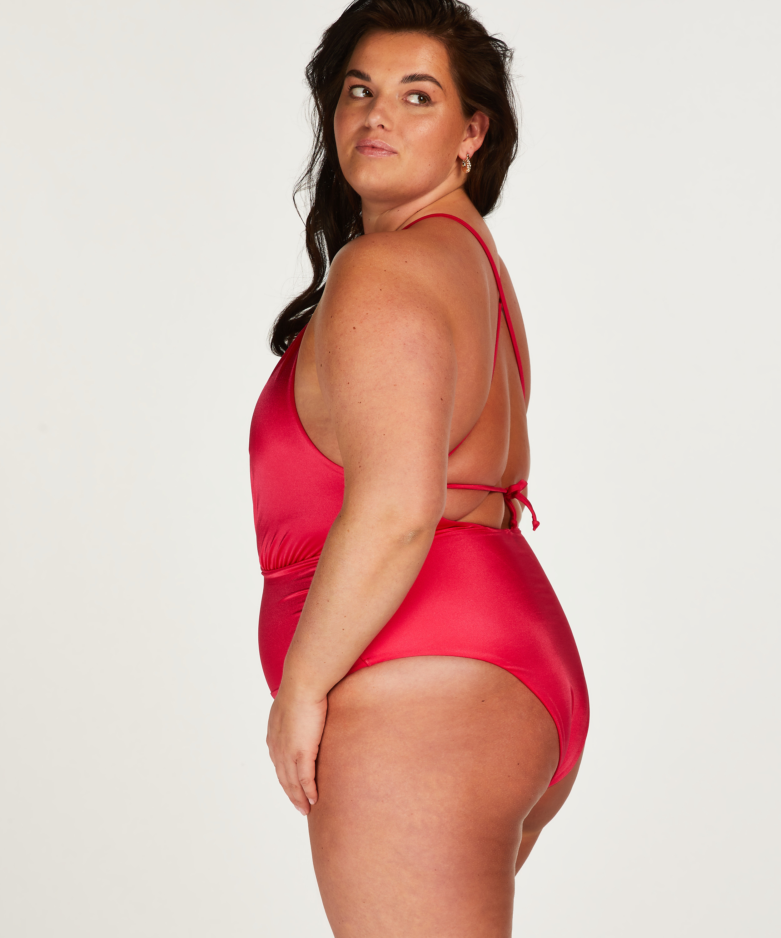 Maillot de bain échancré Grenada, Rose, main