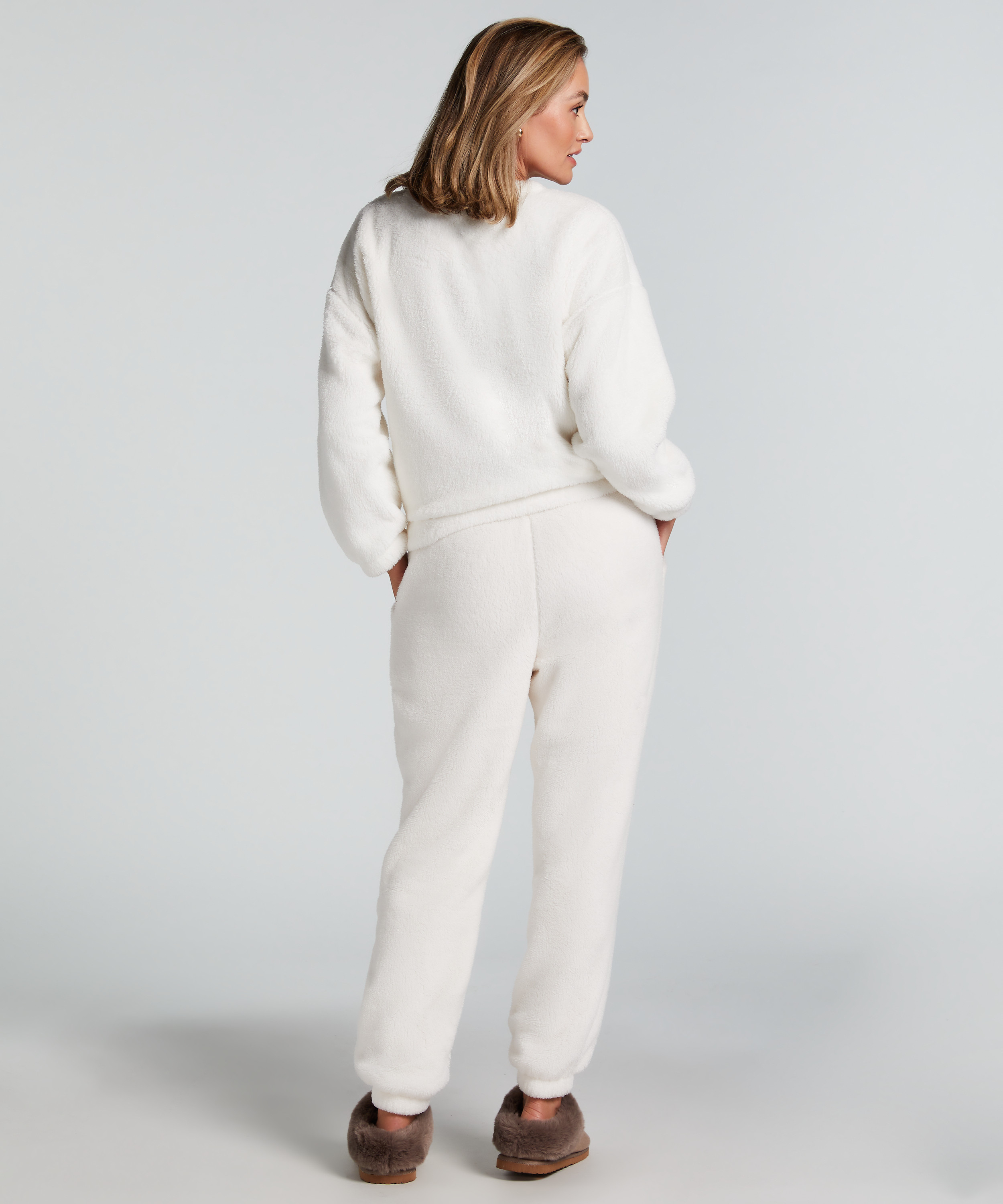 Pantalon de jogging polaire Snuggle, Blanc, main