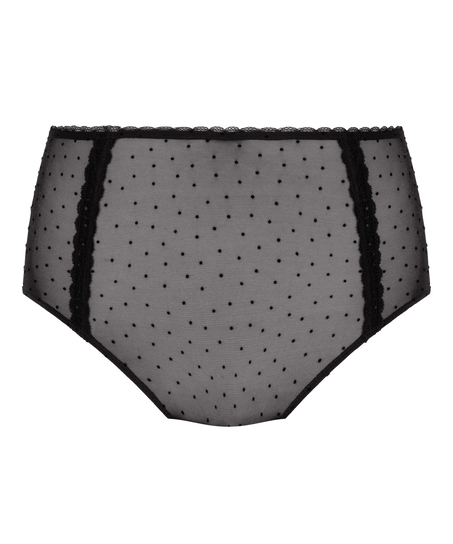 Culotte brésilienne Adeline taille haute, Noir
