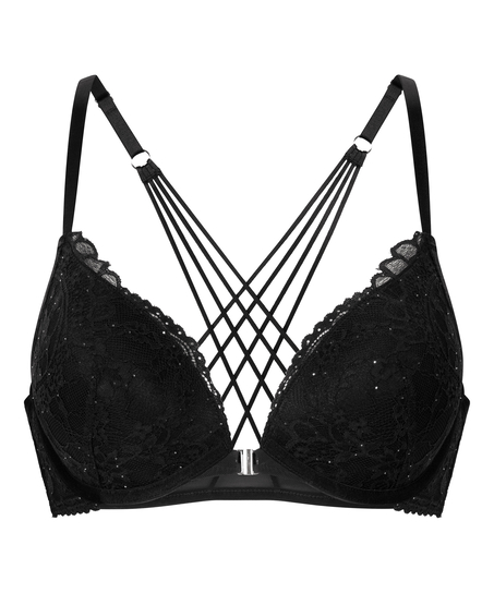 Soutien-gorge à armatures push-up préformé Sabrina, Noir