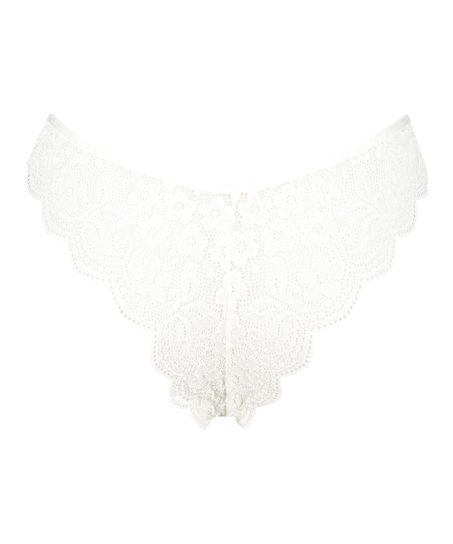 High leg Brazilian, Blanc