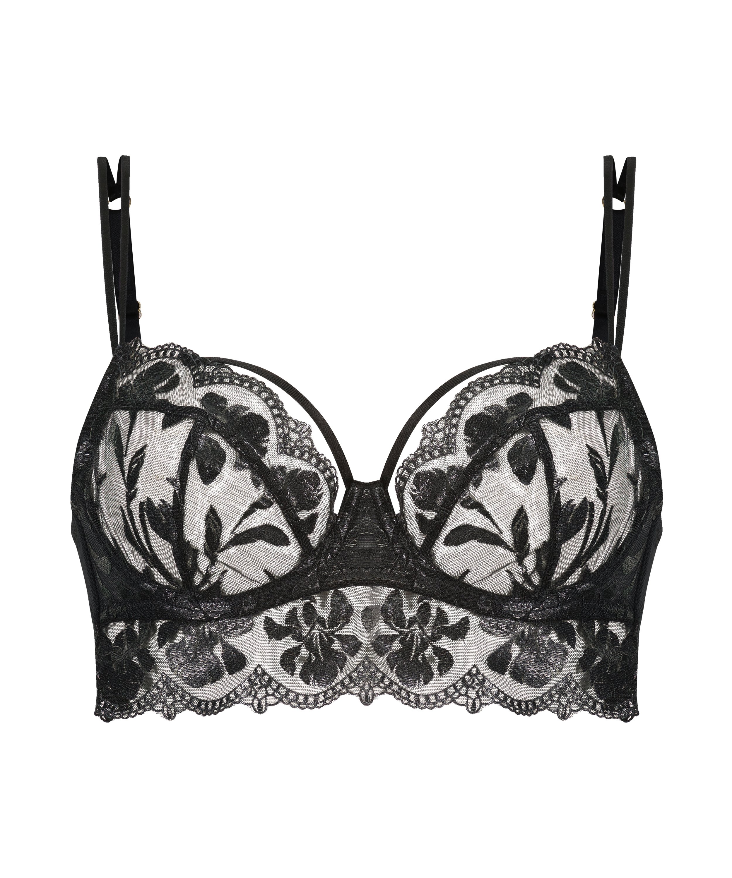 Soutien-gorge bustier non rembourré à armatures Mila, Noir, main
