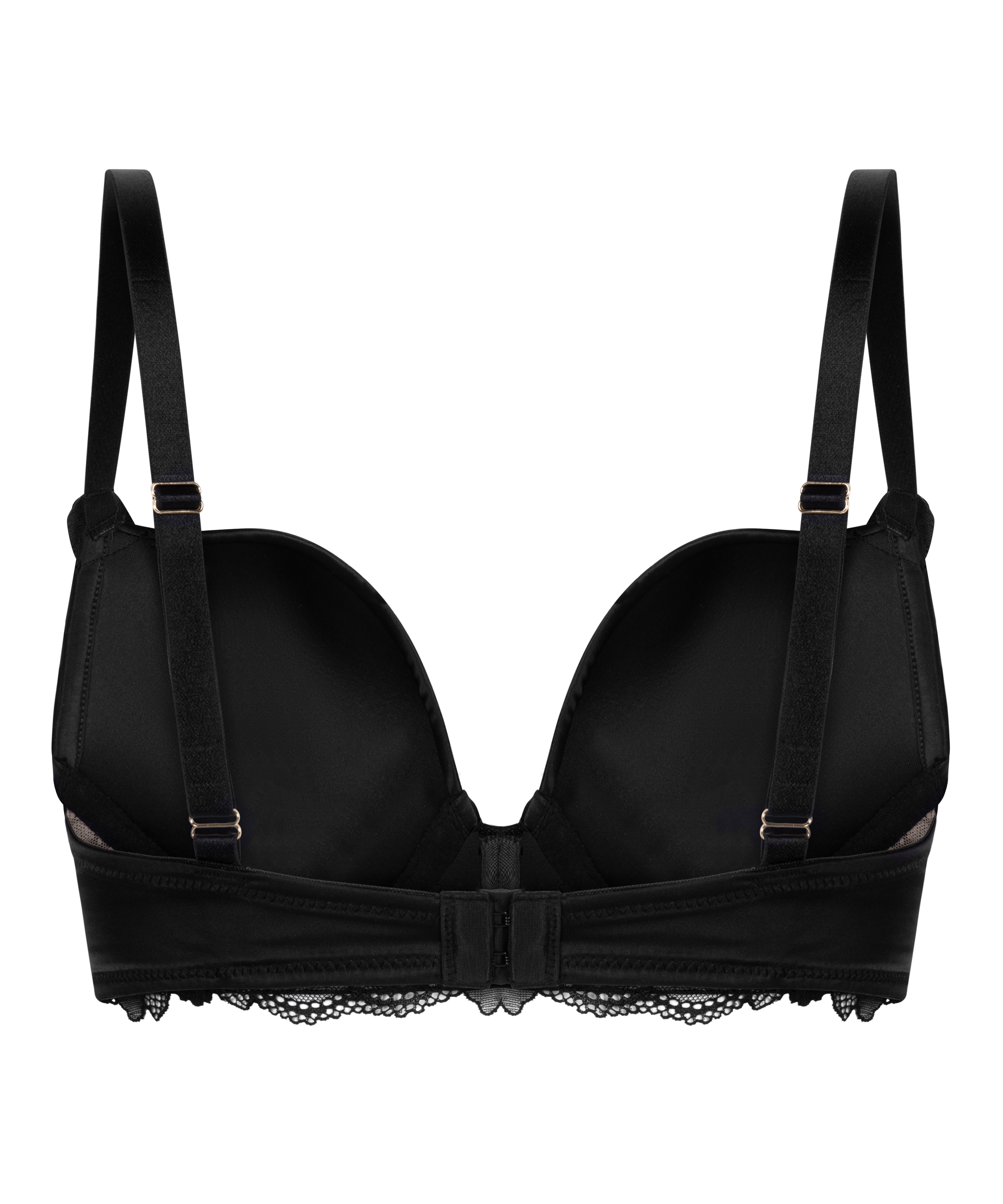 Soutien-gorge à armatures longline push-up préformé Avela, Noir, main