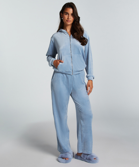 Petite Pantalon de pyjama Velours, Bleu