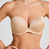 Soutien-gorge maximiseur préformé sans bretelles, Beige