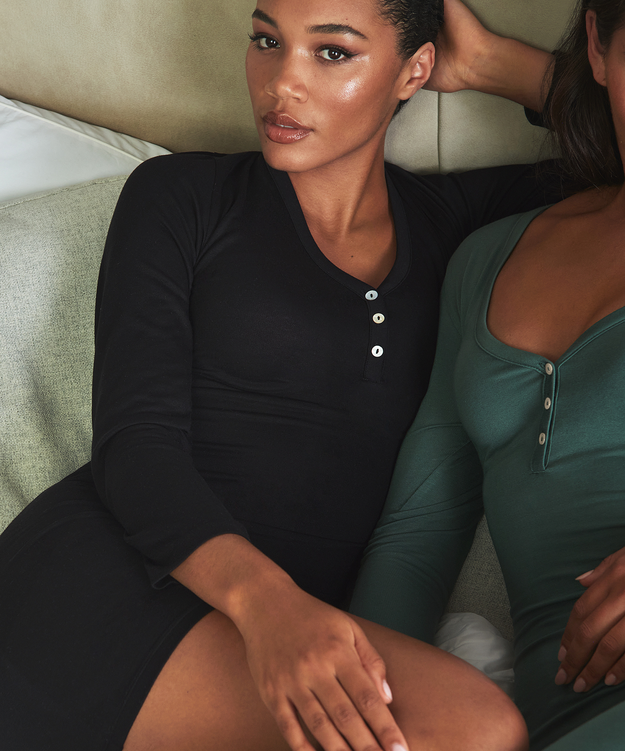 Grenouillère courte brossée, Noir, main