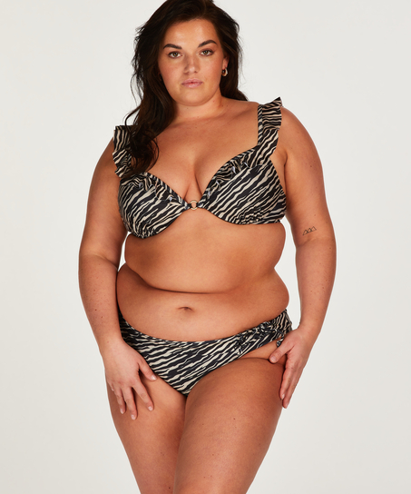 Slip de Bikini Rio Zebra, marron