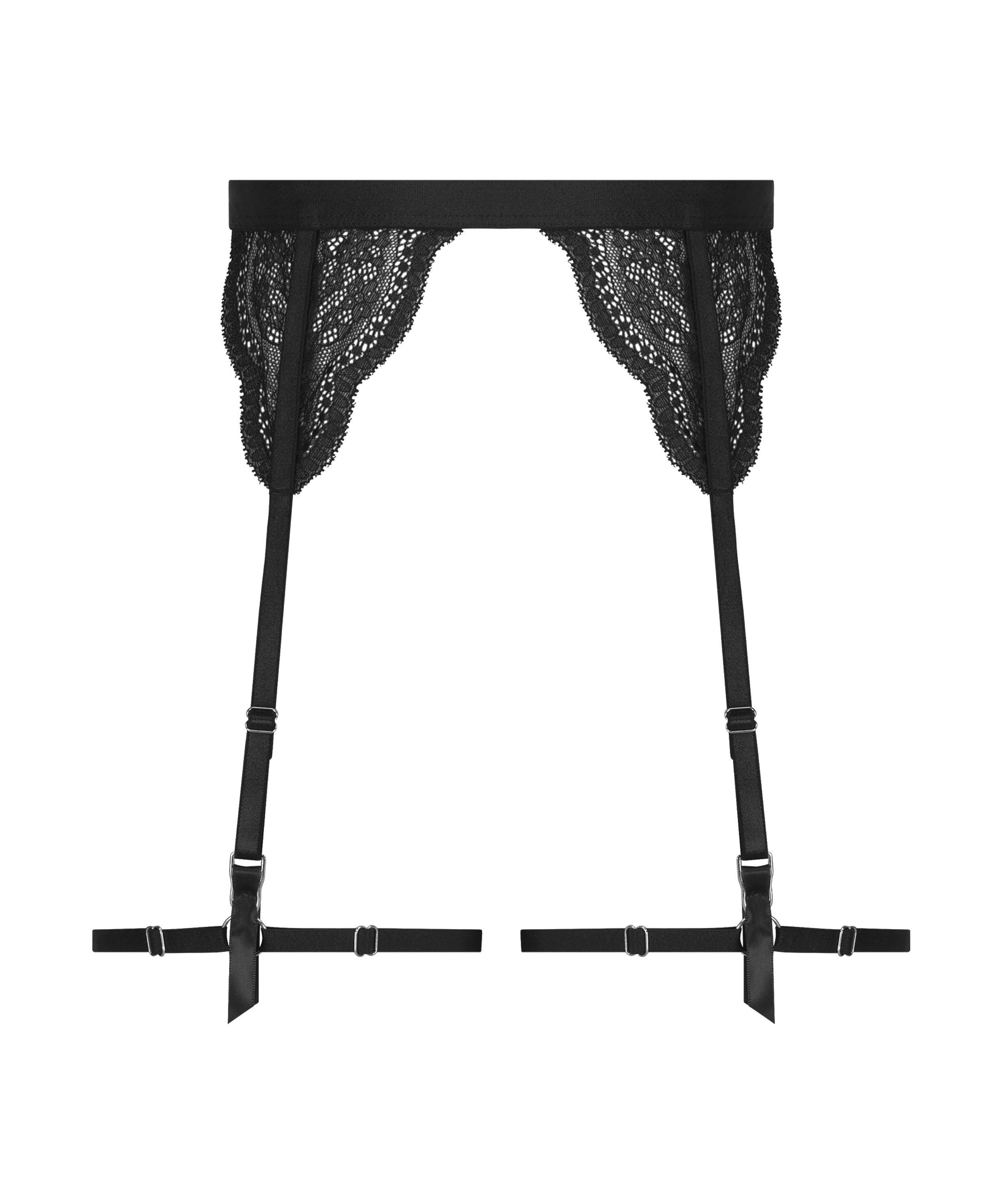 Porte-jarretelles Isabelle, Noir, main