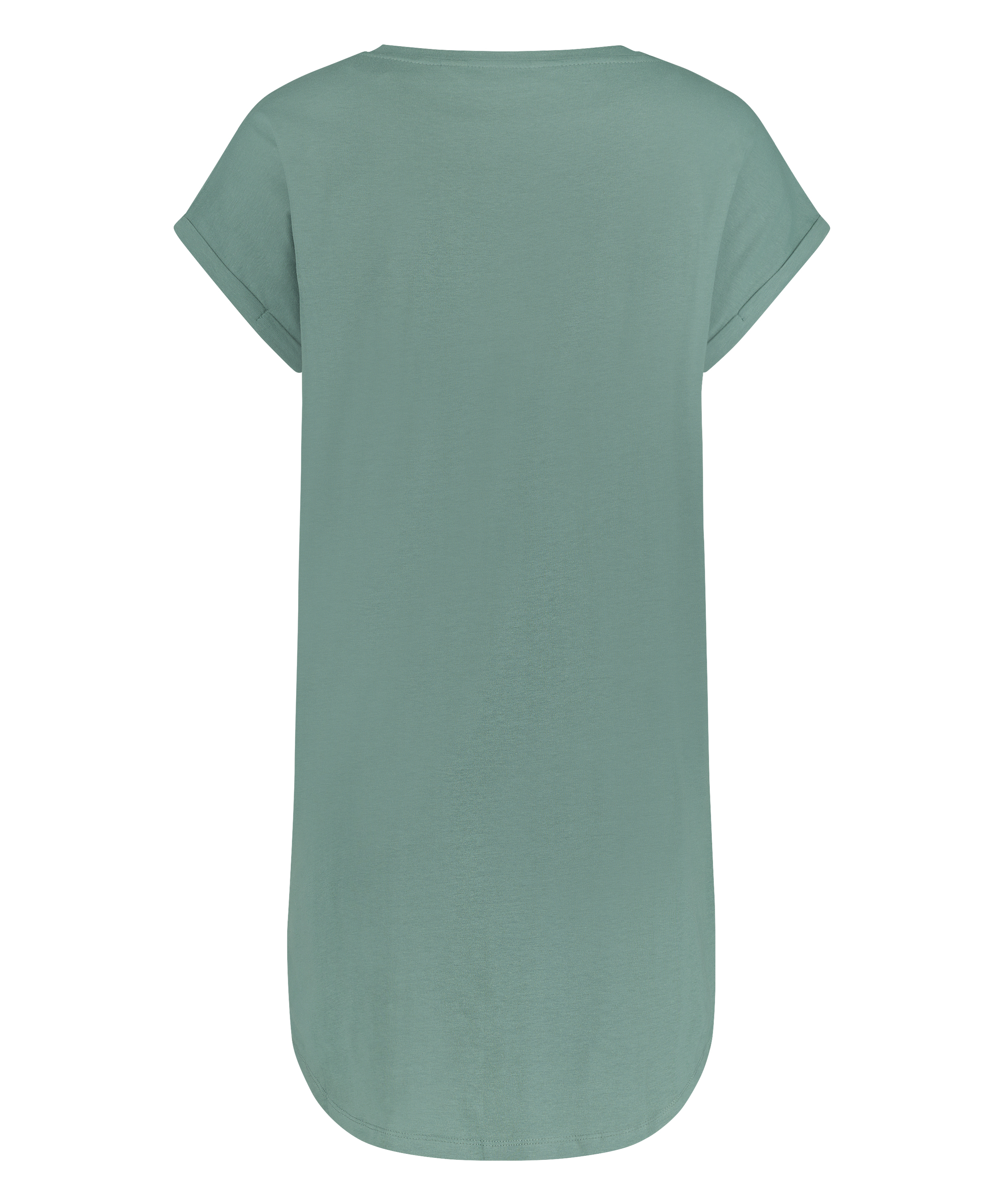 Chemise de nuit &agrave; encolure arrondie, Vert, main