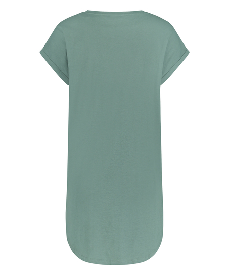 Chemise de nuit &agrave; encolure arrondie, Vert