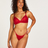Soutien-gorge push-up préformé sans armatures Mona, Rouge